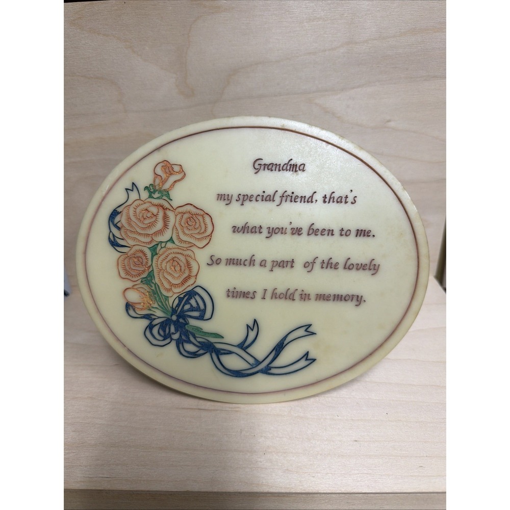 Grandma Special Friend Oval Plaque 1994 House of Lloyd Mother's Day Birthday